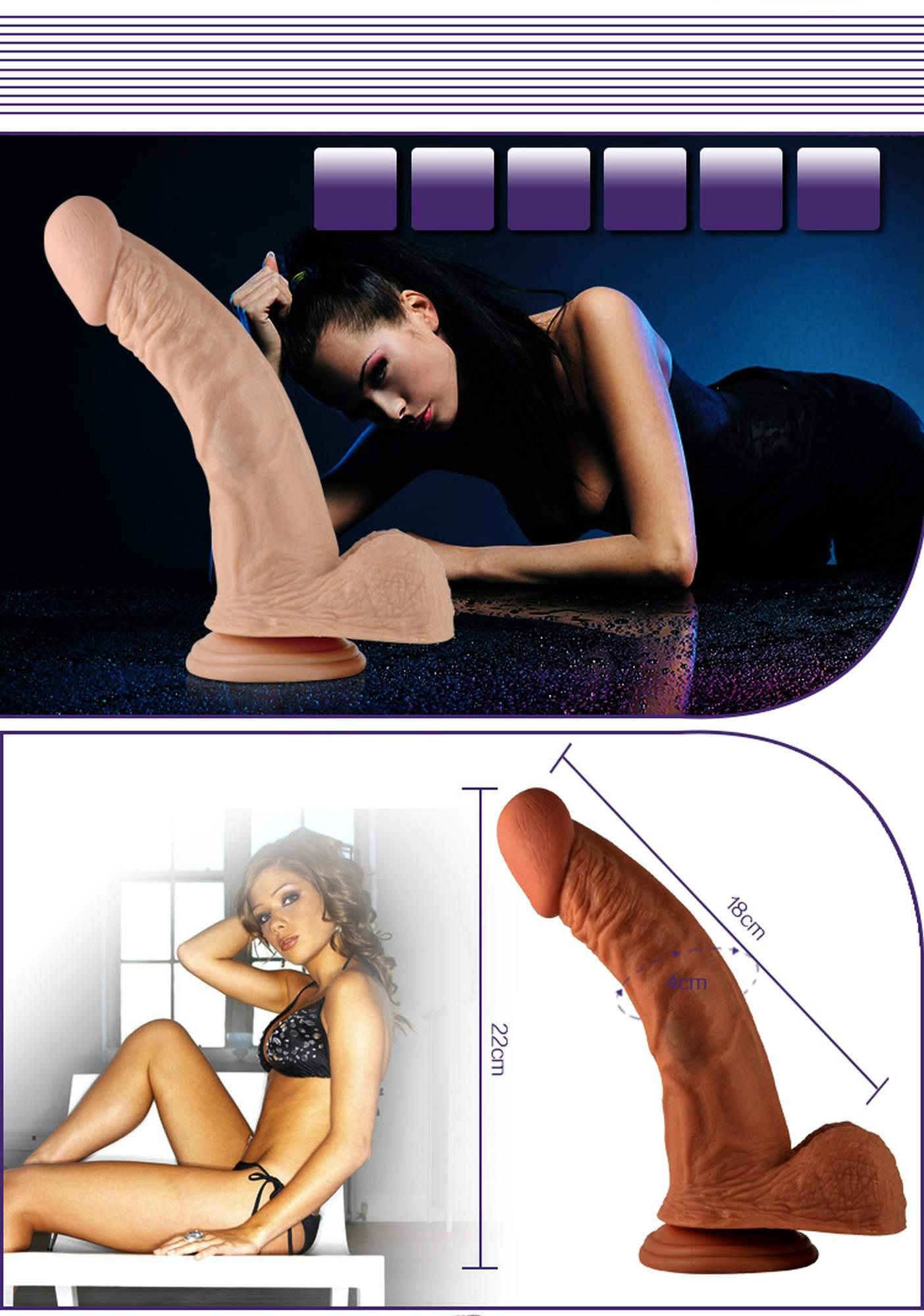 8.5" real extreme vibrating dildo flesh